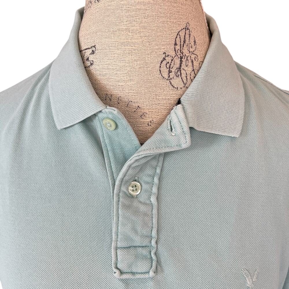 American Eagle Men’s Super Soft Polo Shirt Size Medium Seafoam NWT - Picture 6 of 8